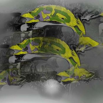 Arte digital titulada "Жёлтые щуки" por Lili Drozhievskaia, Obra de arte original, Trabajo Digital 2D