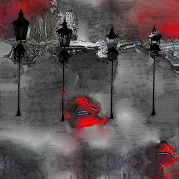 Digitale Kunst mit dem Titel "Поцелуй на закате" von Lili Drozhievskaia, Original-Kunstwerk, 2D digitale Arbeit
