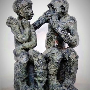 Escultura titulada "Dialogue, sculpture…" por Marie-Thérèse Tsalapatanis, Obra de arte original, Bronce