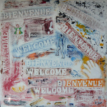 Painting titled "90.13 Welcome.jpg" by Manfred W.R. Richter, Original Artwork