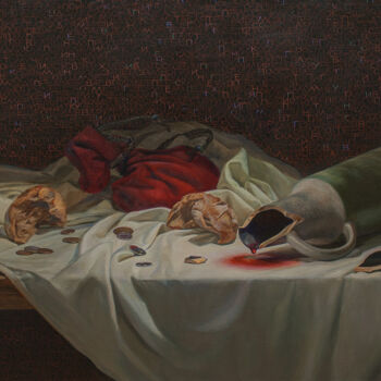 Картина под названием "Исход" - Tschumakov Sergey, Подлинное произведение искусства, Масло