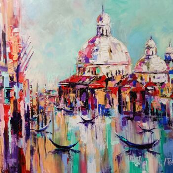 "Venice - city lands…" başlıklı Tablo Aliaksandra Tsesarskaya tarafından, Orijinal sanat, Akrilik Ahşap Sedye çerçevesi üzer…