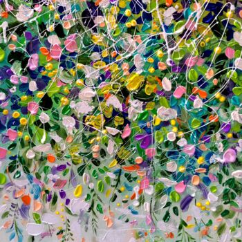 Картина под названием "Autumn flowers - fl…" - Aliaksandra Tsesarskaya, Подлинное произведение искусства, Акрил Установлен н…