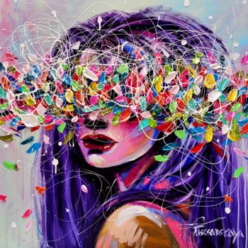 Картина под названием "Amazing - colorful…" - Aliaksandra Tsesarskaya, Подлинное произведение искусства, Акрил Установлен на…