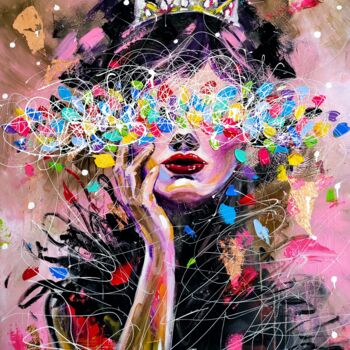 "You are my queen -…" başlıklı Tablo Aliaksandra Tsesarskaya tarafından, Orijinal sanat, Akrilik Ahşap Sedye çerçevesi üzeri…