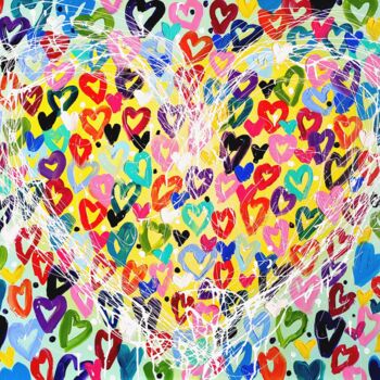 Peinture intitulée "Amor, Amor - colorf…" par Aliaksandra Tsesarskaya, Œuvre d'art originale, Acrylique Monté sur Châssis en…