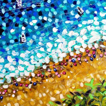 Pintura titulada "Summer breeze - sea…" por Aliaksandra Tsesarskaya, Obra de arte original, Acrílico Montado en Bastidor de…