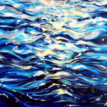 Peinture intitulée "Sea breeze - seasca…" par Aliaksandra Tsesarskaya, Œuvre d'art originale, Acrylique Monté sur Châssis en…