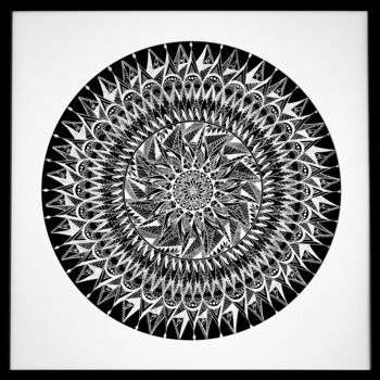 Peinture intitulée "MANDALA II" par Tanya Shin S.F.M.W., Œuvre d'art originale, Stylo gel