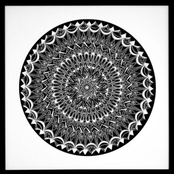 「MANDALA IV」というタイトルの絵画 Tanya Shin S.F.M.W.によって, オリジナルのアートワーク, ジェルペン