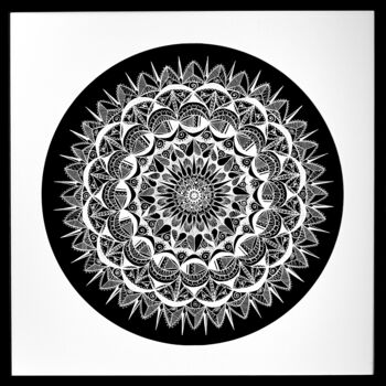 Pintura titulada "MANDALA V" por Tanya Shin S.F.M.W., Obra de arte original, Pluma de gel