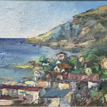 Pintura intitulada "Крым. Коктебель" por Tatiana Shutova, Obras de arte originais, Óleo Montado em Armação em madeira