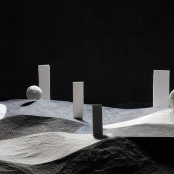 Digitale Kunst mit dem Titel "Moon 04" von Tsomi, Original-Kunstwerk, 2D digitale Arbeit
