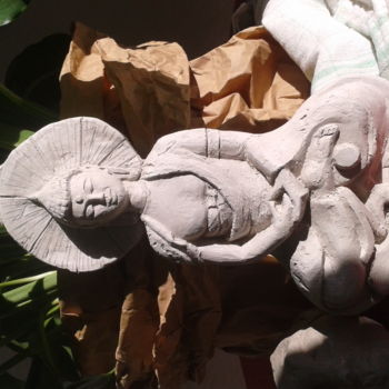 Sculptuur getiteld "Bas relief bouddha…" door Tsoukiho, Origineel Kunstwerk