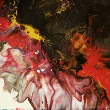 Картина под названием "Floral Flame" - Thomas Bathrick, Подлинное произведение искусства, Акрил