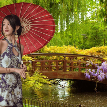 Digital Arts titled "printemps japonisant" by Tsuiho, Original Artwork, Photo Montage