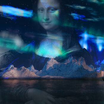 Arts numériques intitulée "Mona boréalis" par Tsuiho, Œuvre d'art originale, Photo montage