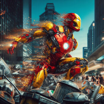 Arte digital titulada "Iron man dislocation" por Tsuiho, Obra de arte original, Imagen generada por IA