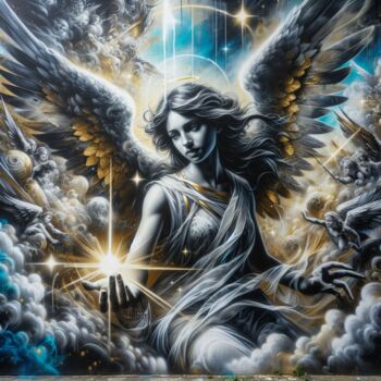 Цифровое искусство под названием "La lumière des anges" - Tsuiho, Подлинное произведение искусства, Изображение, сгенерирова…