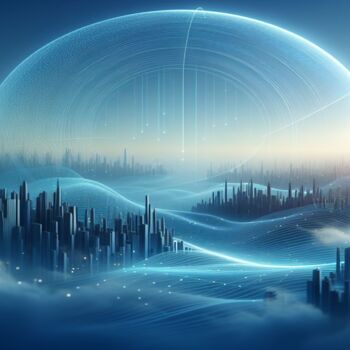 Digital Arts titled "horizon bleu" by Tsuiho, Original Artwork, AI generated image
