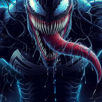 Arts numériques intitulée "L'obscure Venom" par Tsuiho, Œuvre d'art originale, Image générée par l'IA