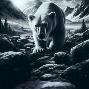 Digital Arts titled "Un ours polaire" by Tsuiho, Original Artwork, AI generated image