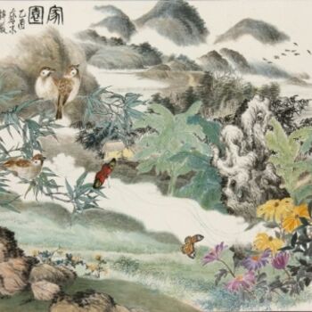 Painting titled "Home" by Tsz Mei Wong, Original Artwork, Oil
