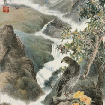 Malerei mit dem Titel "Commanding the magn…" von Tsz Mei Wong, Original-Kunstwerk, Öl