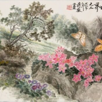 Schilderij getiteld "The fragrant world…" door Tsz Mei Wong, Origineel Kunstwerk, Olie