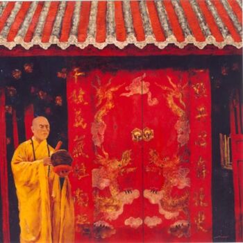 Malarstwo zatytułowany „The monk” autorstwa Tuan Long Tran, Oryginalna praca