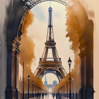 "Paris In the Evening" başlıklı Dijital Sanat Tucari P tarafından, Orijinal sanat, Dijital Resim