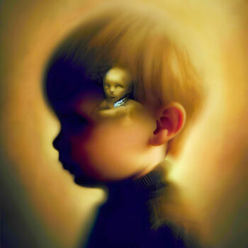 Digital Arts titled "Defining Mind" by Tucari P, Original Artwork, Digital Painting