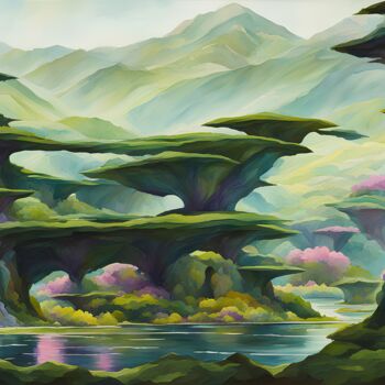 Digital Arts titled "Crustation Meadow" by Tucari P, Original Artwork, Digital Painting