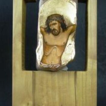Pittura intitolato "Crucifix" da Tudorel Predan, Opera d'arte originale