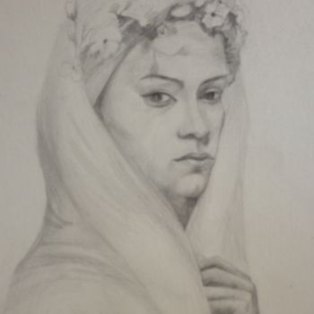 Drawing titled "Porträt" by Irina Tukkaeva, Original Artwork, Pencil