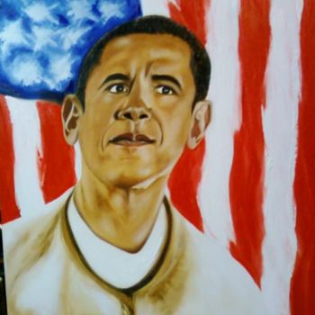 Pittura intitolato "Obama o futuro" da Júlio Cesar Túlio Túlio, Opera d'arte originale, Inchiostro