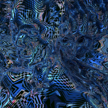 Digital Arts titled "Deep Blue" by Tuna Enez, Original Artwork, Digital Painting
