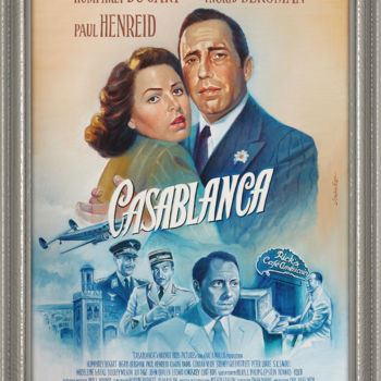 Картина под названием "Casablanca Movie Po…" - Tuna Enez, Подлинное произведение искусства, Масло