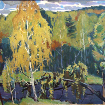 Schilderij getiteld "Golden autumn.jpg" door Aleksej Turchin, Origineel Kunstwerk