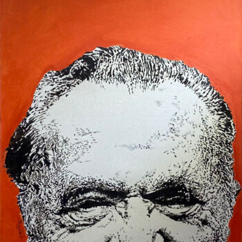 Schilderij getiteld "bukowski" door Turgut Aygün, Origineel Kunstwerk, Olie