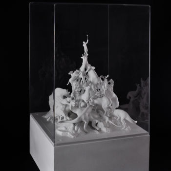 Sculpture intitulée "Evoluzione in lotta…" par Alessandro Turoni, Œuvre d'art originale
