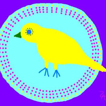 Painting titled "Canary Song" by Zoe Ann Nishimuta, Original Artwork