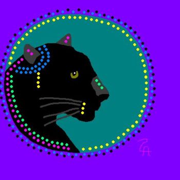 Painting titled "Panther Song" by Zoe Ann Nishimuta, Original Artwork