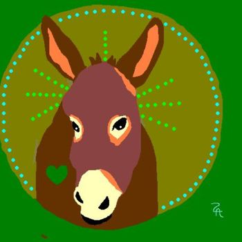 Digitale Kunst mit dem Titel "Donkey Song" von Zoe Ann Nishimuta, Original-Kunstwerk