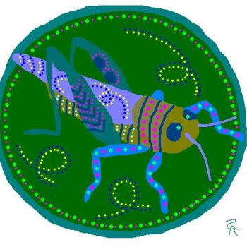 Digital Arts titled "Grasshopper Song" by Zoe Ann Nishimuta, Original Artwork