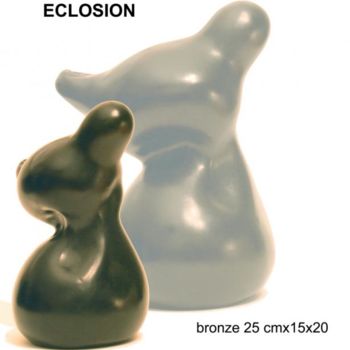 Sculpture intitulée "ECLOSION" par Turzo, Œuvre d'art originale, Métaux
