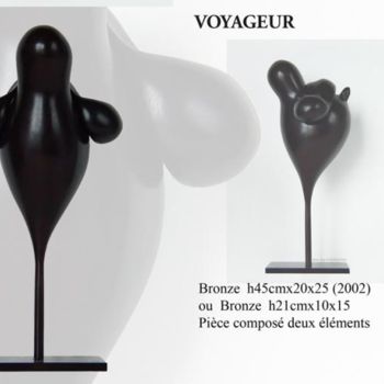 Sculpture titled "VOYAGEUR" by Turzo, Original Artwork, Metals