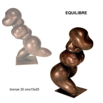 Sculpture titled "EQUILIBRE" by Turzo, Original Artwork, Metals