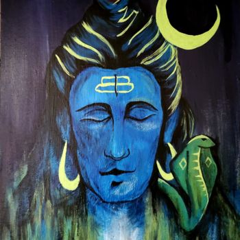 Malarstwo zatytułowany „Shiv Om” autorstwa Tushar Singhla, Oryginalna praca, Akryl