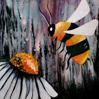 Peinture intitulée "The Bee" par Tushar Singhla, Œuvre d'art originale, Acrylique